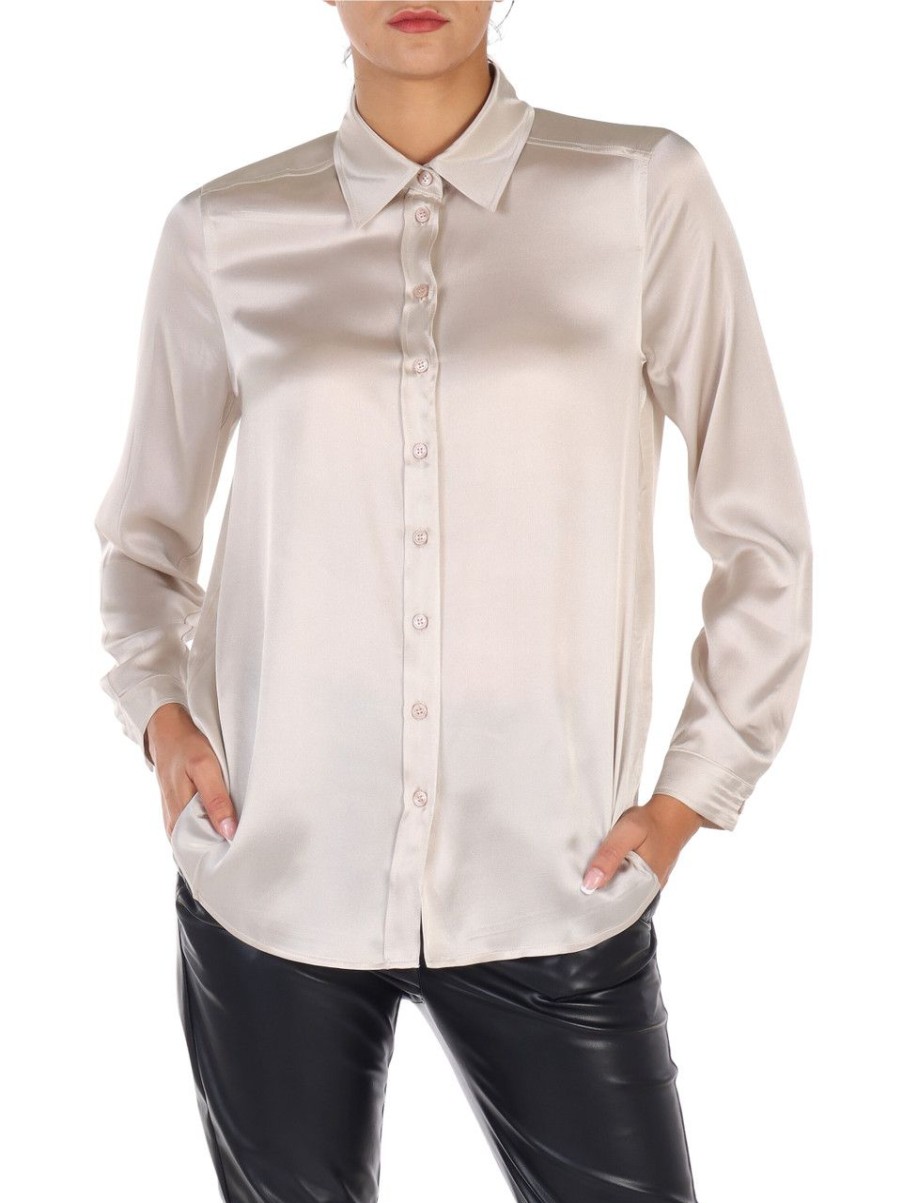 Donna MARELLA | Monochrome: Camicia In Misto Seta Ilva Beige