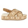 Donna PINKO | Sandali Platform In Canvas Flores 07 Cuoio