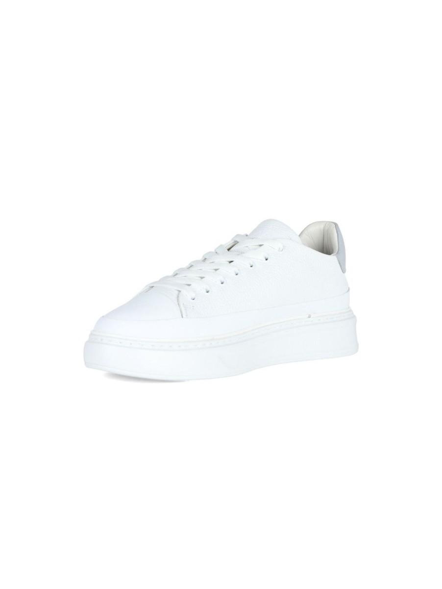 Uomo FABI | Sneakers In Pelle Martellata Con Suola Extralight Bianco