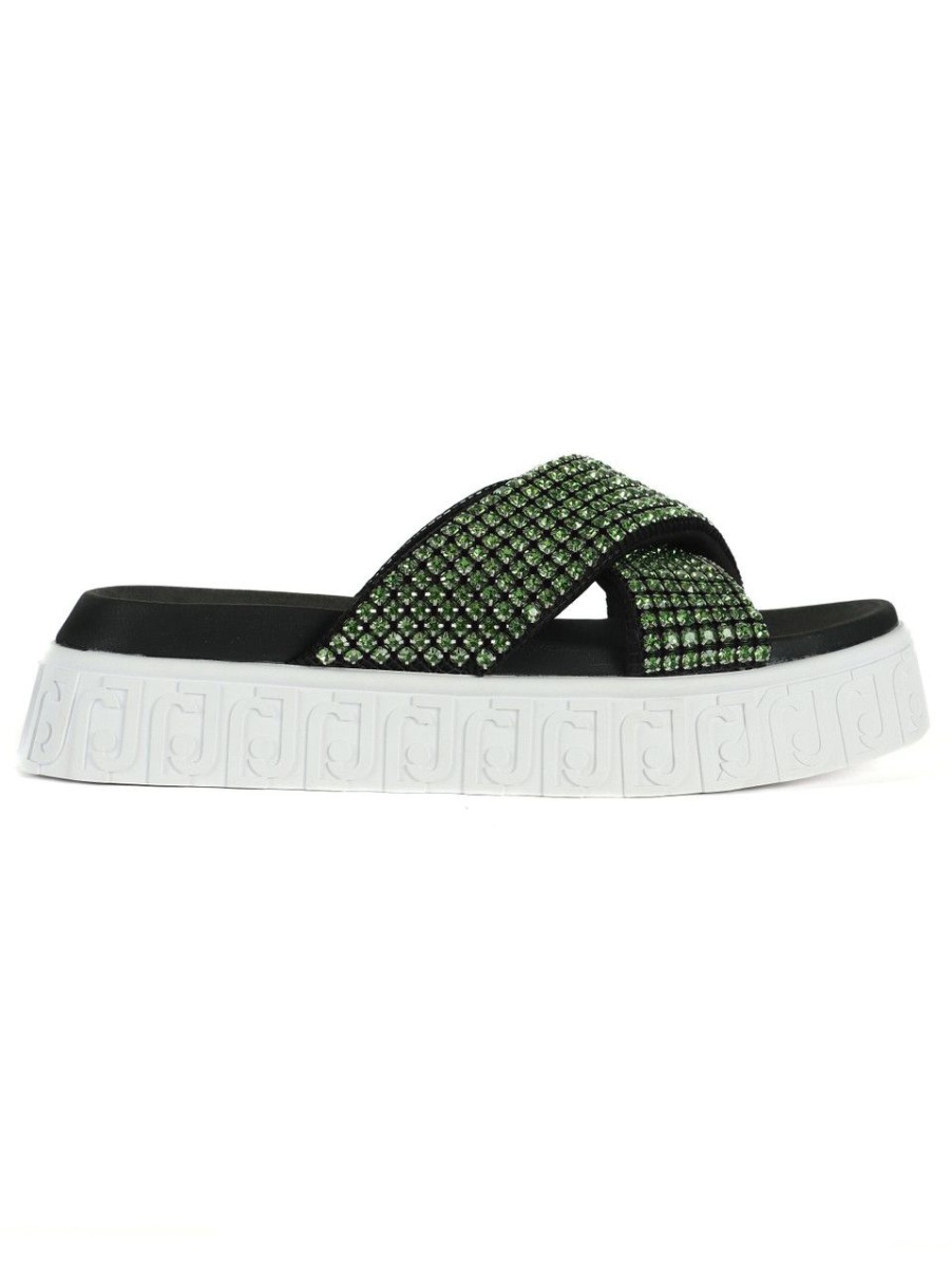 Donna LIU JO | Sandali Lovely Sandal 02 Con Strass Verde