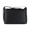 Donna CALVIN KLEIN | Borsa A Spalla Grande Con Placca Logo Frontale Nero