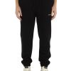 Uomo CALVIN KLEIN JEANS | Pantalone Sportivo In Cotone Garzato Con Scritta Logo Nero