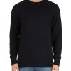 Uomo CALVIN KLEIN | Maglia Girocollo In Lana Con Patch Logo Nero