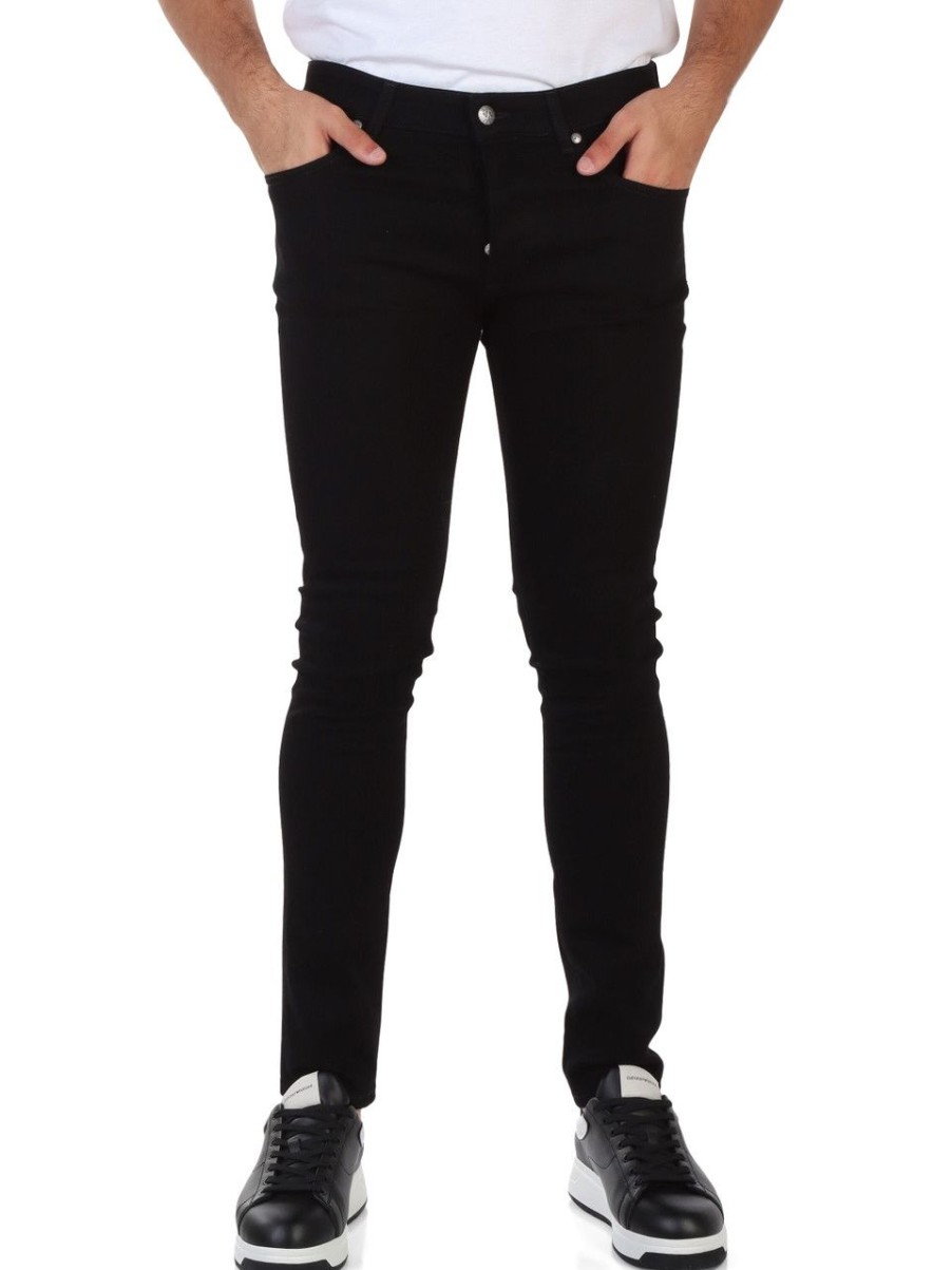 Uomo RICHMOND | Pantalone Jeans Cinque Tasche Iggy Skinny Fit Nero