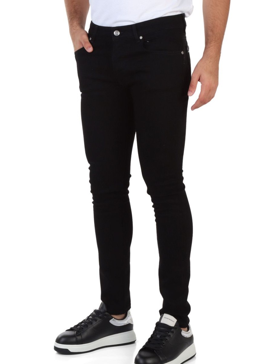 Uomo RICHMOND | Pantalone Jeans Cinque Tasche Iggy Skinny Fit Nero