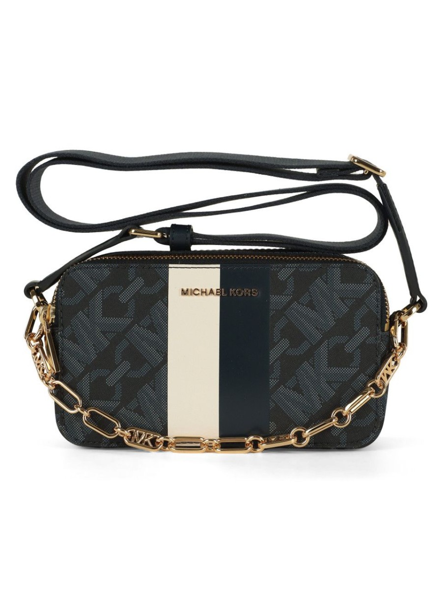 Donna MICHAEL MICHAEL KORS | Borsa A Tracolla Jet Set Small Con Stampa Logo Blu