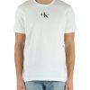 Uomo CALVIN KLEIN JEANS | T-Shirt In Cotone Con Ricamo Logo Frontale Bianco