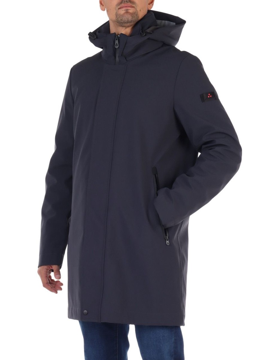 Uomo PEUTEREY | Giaccone Water Repellent Albali Kp 01 Primaloft Insulation Blu Scuro