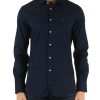 Uomo TOMMY HILFIGER | Camicia Slim Fit In Cotone Stretch Blu Scuro