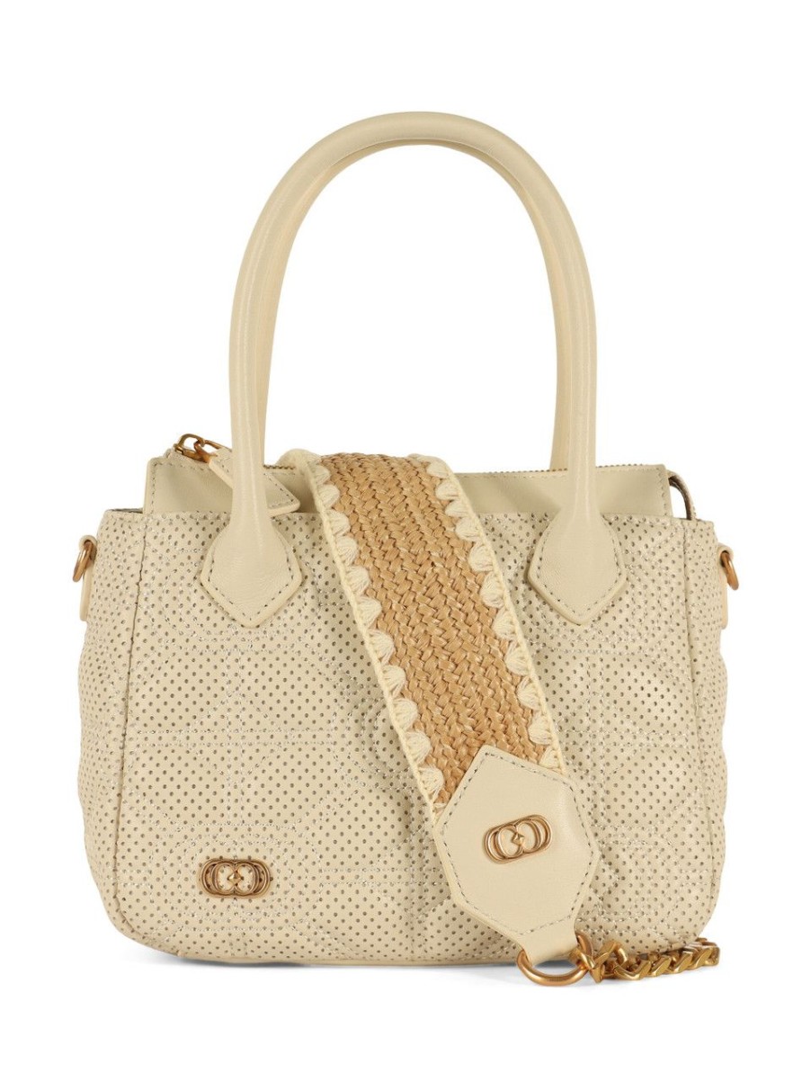 Donna LA CARRIE | Borsa A Mano In Pelle Stich&Spun Small Panna