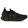 Uomo EA7 | Sneakers In Tessuto Con Stampa Logo Nero