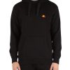 Uomo ELLESSE | Felpa In Misto Cotone Con Cappuccio E Patch Logo Nero