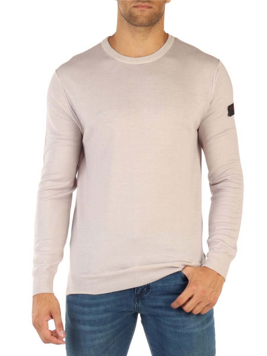 Uomo PEUTEREY | Maglia In Lana Badra Acd 01 Grigio Chiaro