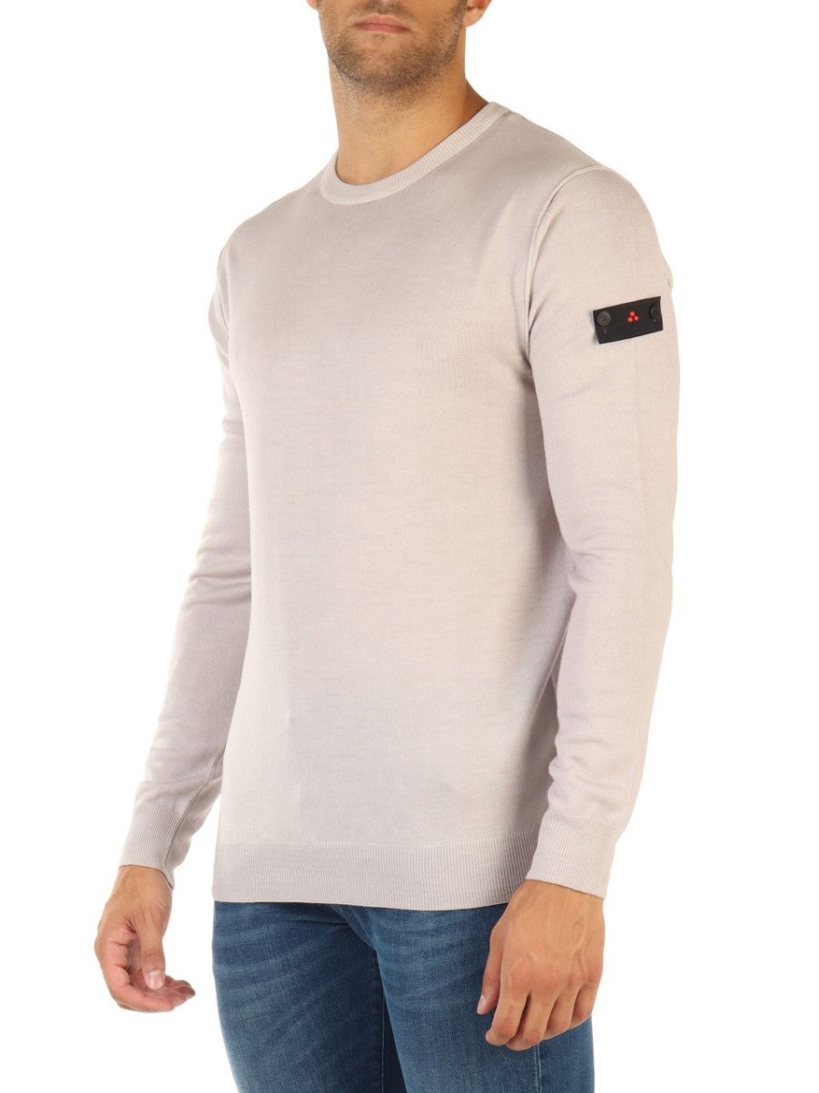 Uomo PEUTEREY | Maglia In Lana Badra Acd 01 Grigio Chiaro