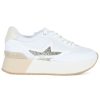 Donna LIU JO | Sneakers Platform Dreamy 03 Con Inserti Effetto Denim Bianco