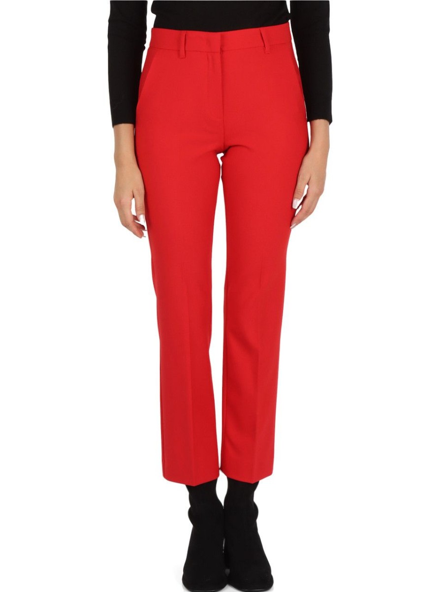 Donna MARELLA | Pantalone Galvano In Misto Lana Vergine Rosso