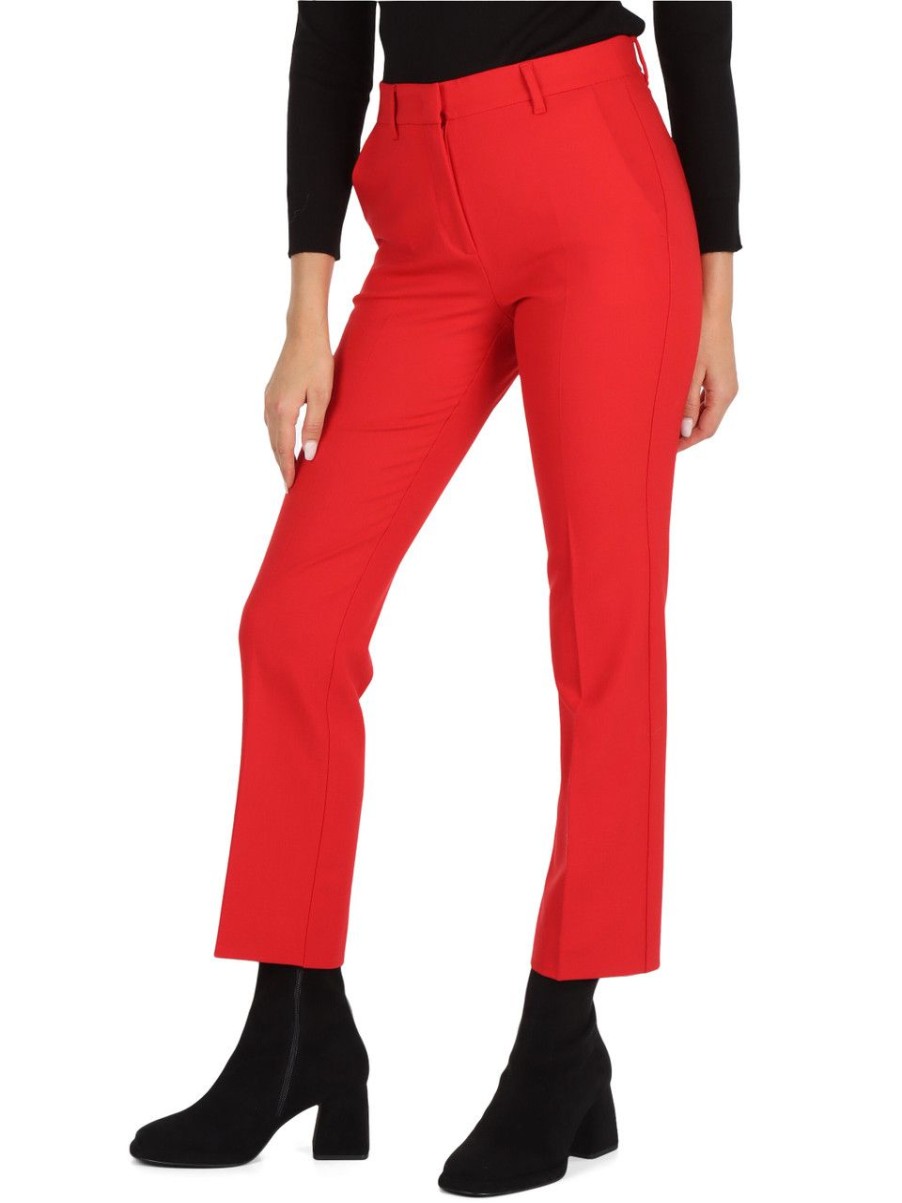 Donna MARELLA | Pantalone Galvano In Misto Lana Vergine Rosso