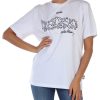 Donna BOSS | Boss X Kaith Haring: T-Shirt In Cotone Con Stampa A Rilievo Bianco