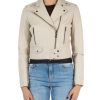 Donna PINKO | Giacca Biker Stile Chiodo Sensibile In Nappa Beige