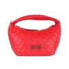 Donna VERSACE JEANS COUTURE | Borsa A Mano Trapuntata Con Mini Borchie Rosso