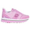 Donna LIU JO | Sneakers Maxi Wonder 71 In Pelle E Tessuto Rosa