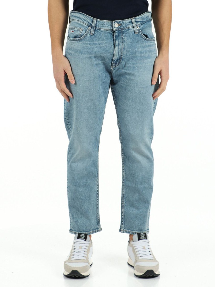 Uomo TOMMY JEANS | Pantalone Jeans Cinque Tasche Dad Regular Tapered Blu Chiaro