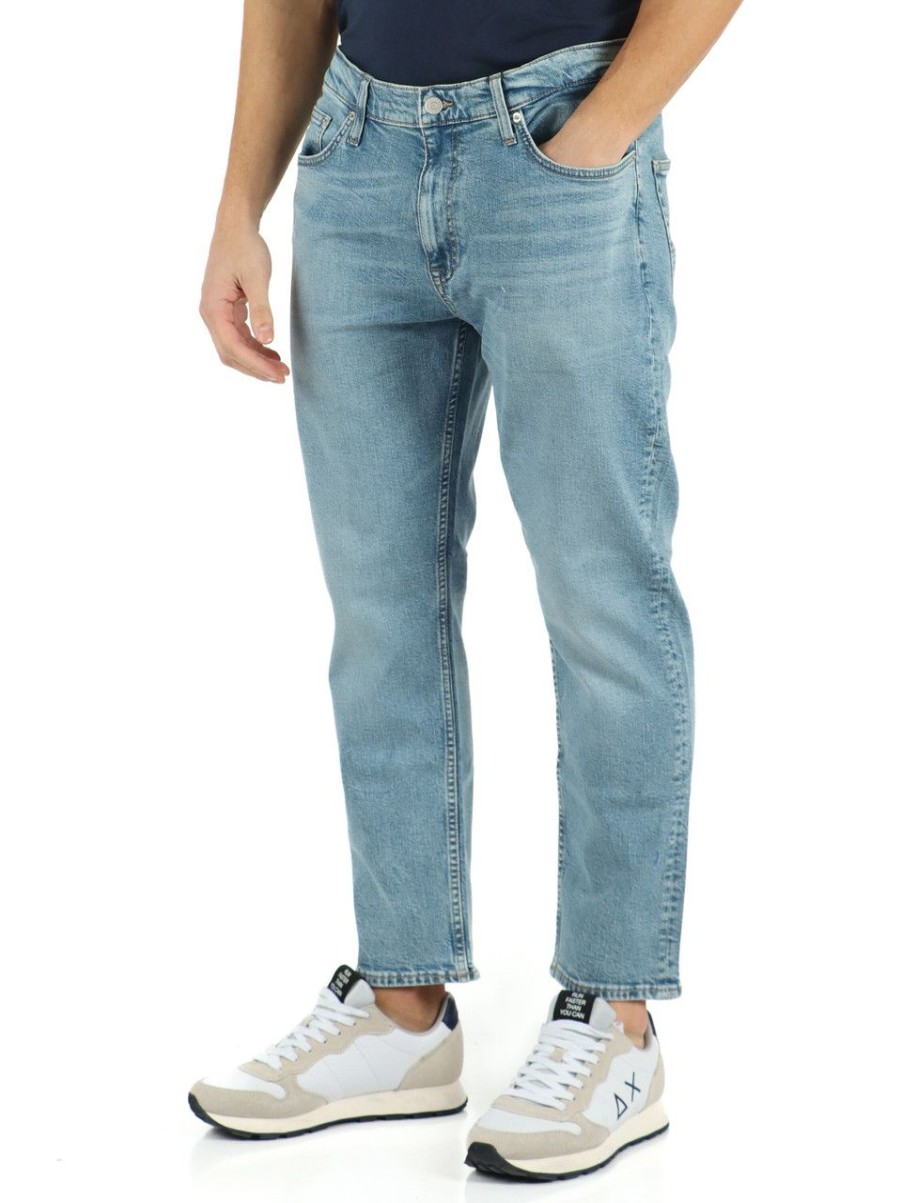 Uomo TOMMY JEANS | Pantalone Jeans Cinque Tasche Dad Regular Tapered Blu Chiaro