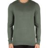 Uomo CALVIN KLEIN | Maglia Girocollo In Cotone - Modal E Seta Verde