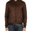 Uomo QB24 | Bomber In Eco Suede Lido Marrone