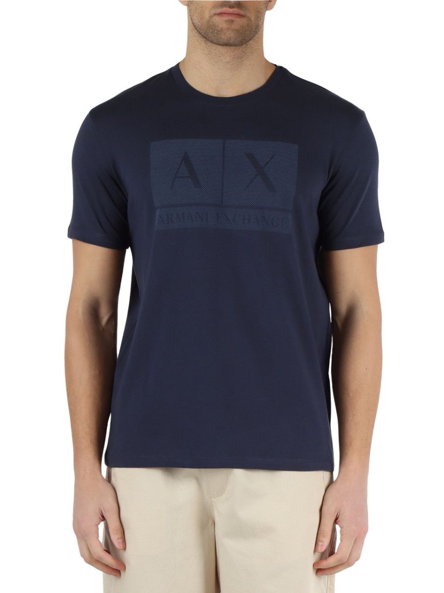 Uomo ARMANI EXCHANGE | T-Shirt Asv Regular Fit In Cotone Blu