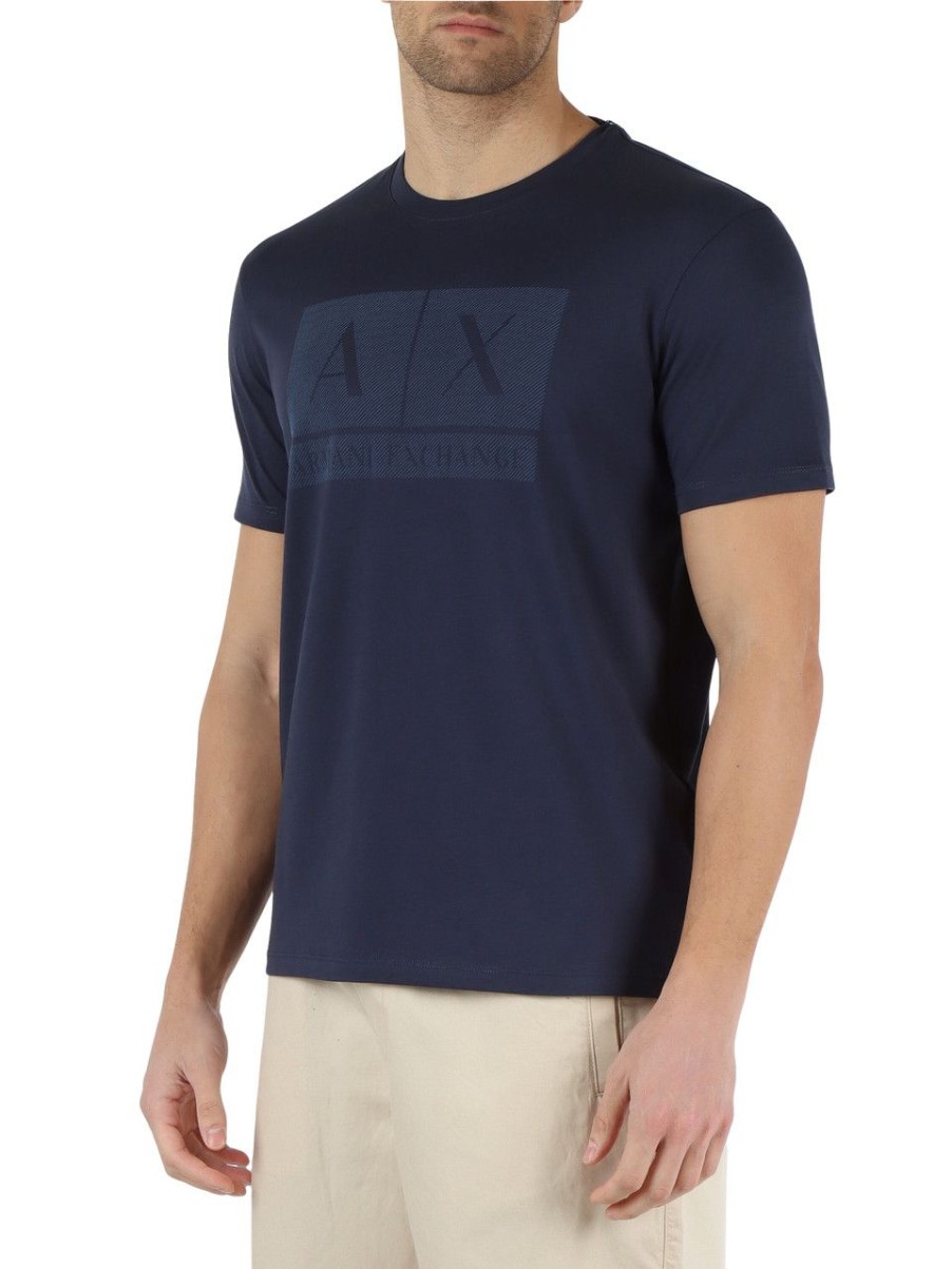 Uomo ARMANI EXCHANGE | T-Shirt Asv Regular Fit In Cotone Blu