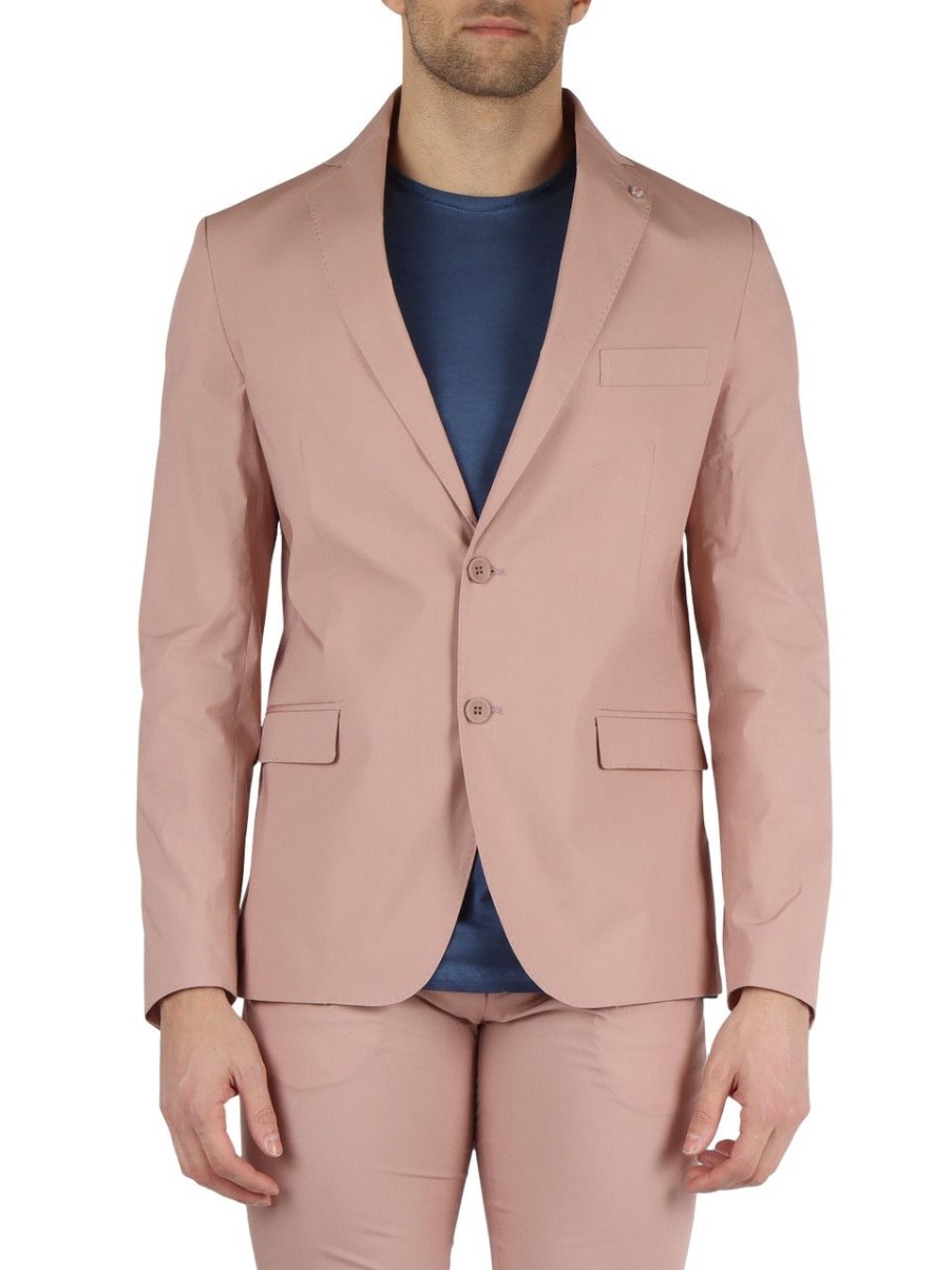 Uomo QB24 | Giacca In Cotone Stretch Bert Rosa