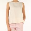 Donna SFIZIO | Top In Misto Seta Beige