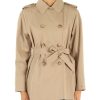 Donna TOMMY HILFIGER | Trench Tre Quarti In Cotone Beige