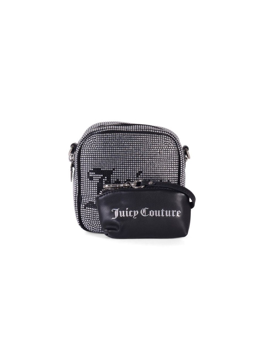 Donna JUICY COUTURE | Borsa Hazel Squared Clutch Con Strass Nero