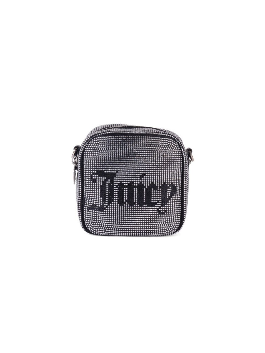 Donna JUICY COUTURE | Borsa Hazel Squared Clutch Con Strass Nero