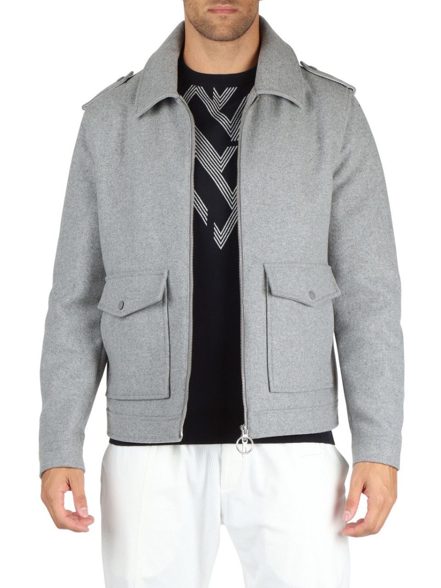 Uomo ANTONY MORATO | Cappotto Fred Regular Fit In Misto Lana E Cashmere Grigio