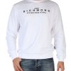 Uomo RICHMOND | Felpa In Cotone Garzato Con Scritta Logo A Rilievo Bianco