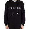 Uomo RICHMOND | Felpa Con Cappuccio In Cotone Garzato Nero