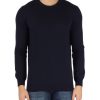 Uomo FAMA | Luxury: Maglia In Lana Merino Ultrafine Super 120'S E Cashmere Blu Scuro