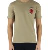 Uomo AERONAUTICA MILITARE | T-Shirt In Cotone Con Ricamo Logo Frontale Beige