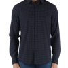 Uomo CALVIN KLEIN | Camicia Slim Fit In Cotone Stretch Blu Scuro