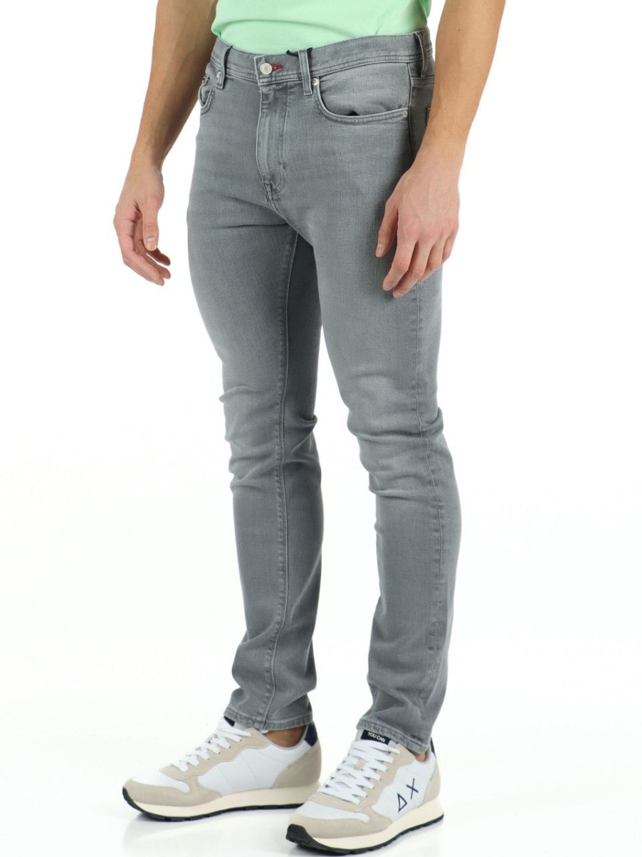 Uomo TOMMY HILFIGER | Pantalone Jeans Cinque Tasche Bleecker Silm Fit Grigio