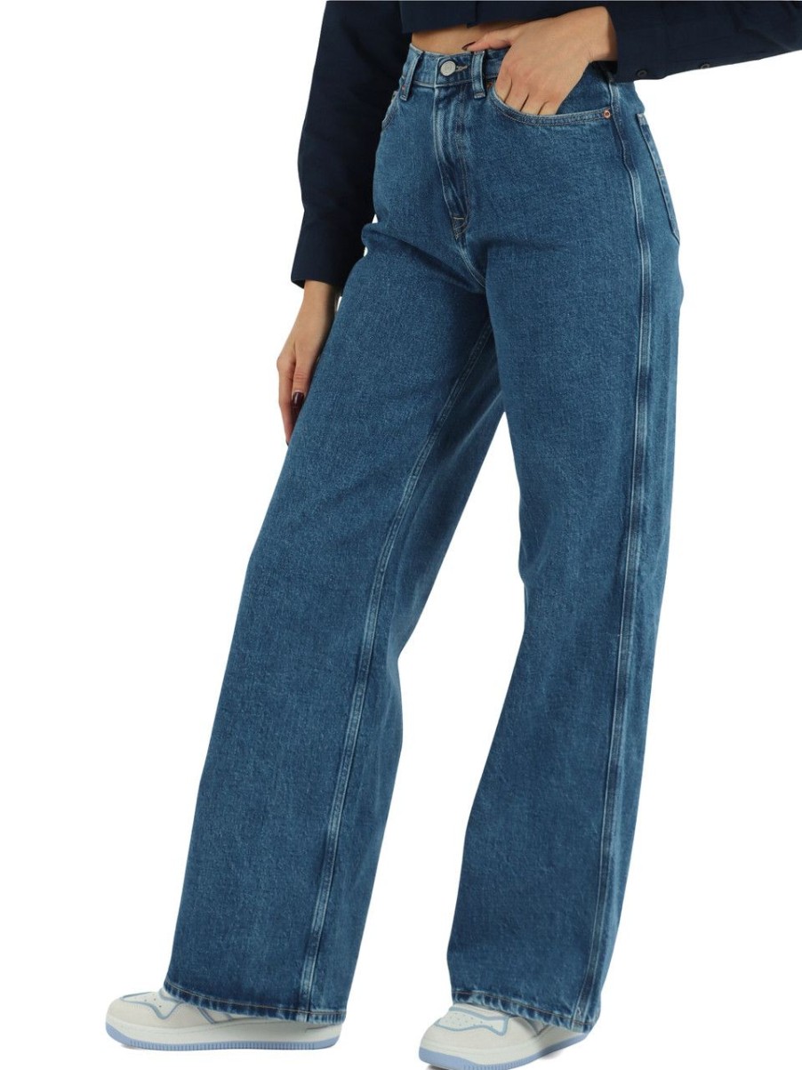 Donna TOMMY JEANS | Pantalone Jeans Cinque Tasche Claire High Wide Blu