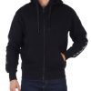 Uomo VERSACE JEANS COUTURE | Felpa In Cotone Con Cappuccio E Zip Nero