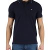 Uomo EMPORIO ARMANI | Polo In Cotone Piquet Stretch Essential Blu Scuro