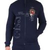 Uomo AERONAUTICA MILITARE | Felpa Regular Fit In Cotone Garzato Con Ricami Blu