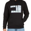 Uomo TOMMY JEANS | Felpa Con Cappuccio In Misto Cotone Nero