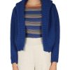 Donna NIÙ | Cardigan Con Cappuccio In Misto Lana Vergine Bluette