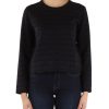 Donna EMPORIO ARMANI | Felpa In Misto Cotone Con Stampa Logo All Over Nero